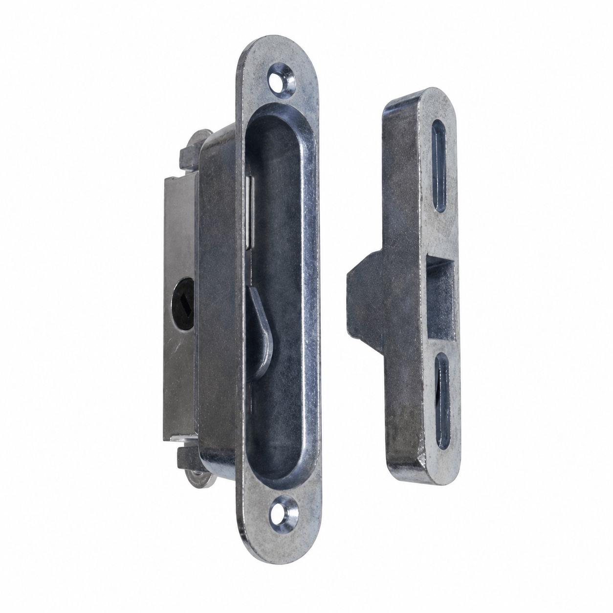 45 Degree Mortise Lock with Face Plate & Keeper - SDL-1322 - Sliding Glass Door Mortise Lock