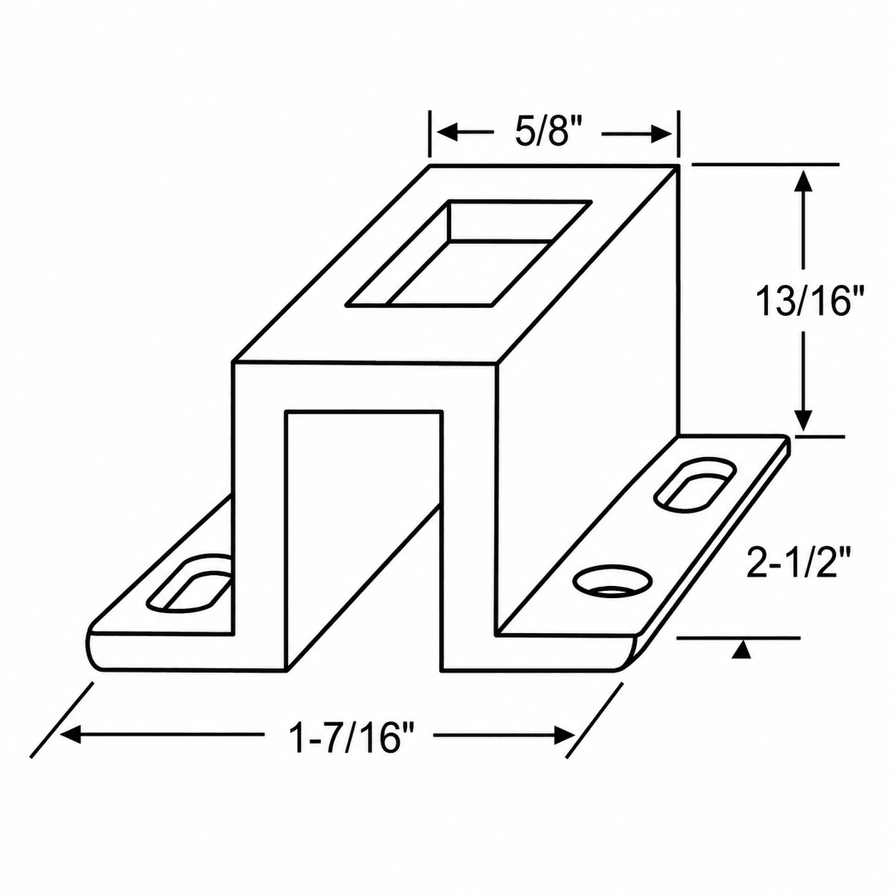 Patio Door Raised Keeper - AMESBURY TRUTH - SDK-1507 - Sliding Glass Door Keepers