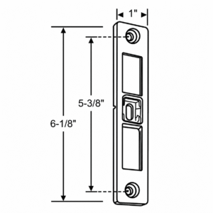 Strike Plate Keeper - 5-3/8” Screw Center - SDK-1515 - Sliding Glass Door Keepers