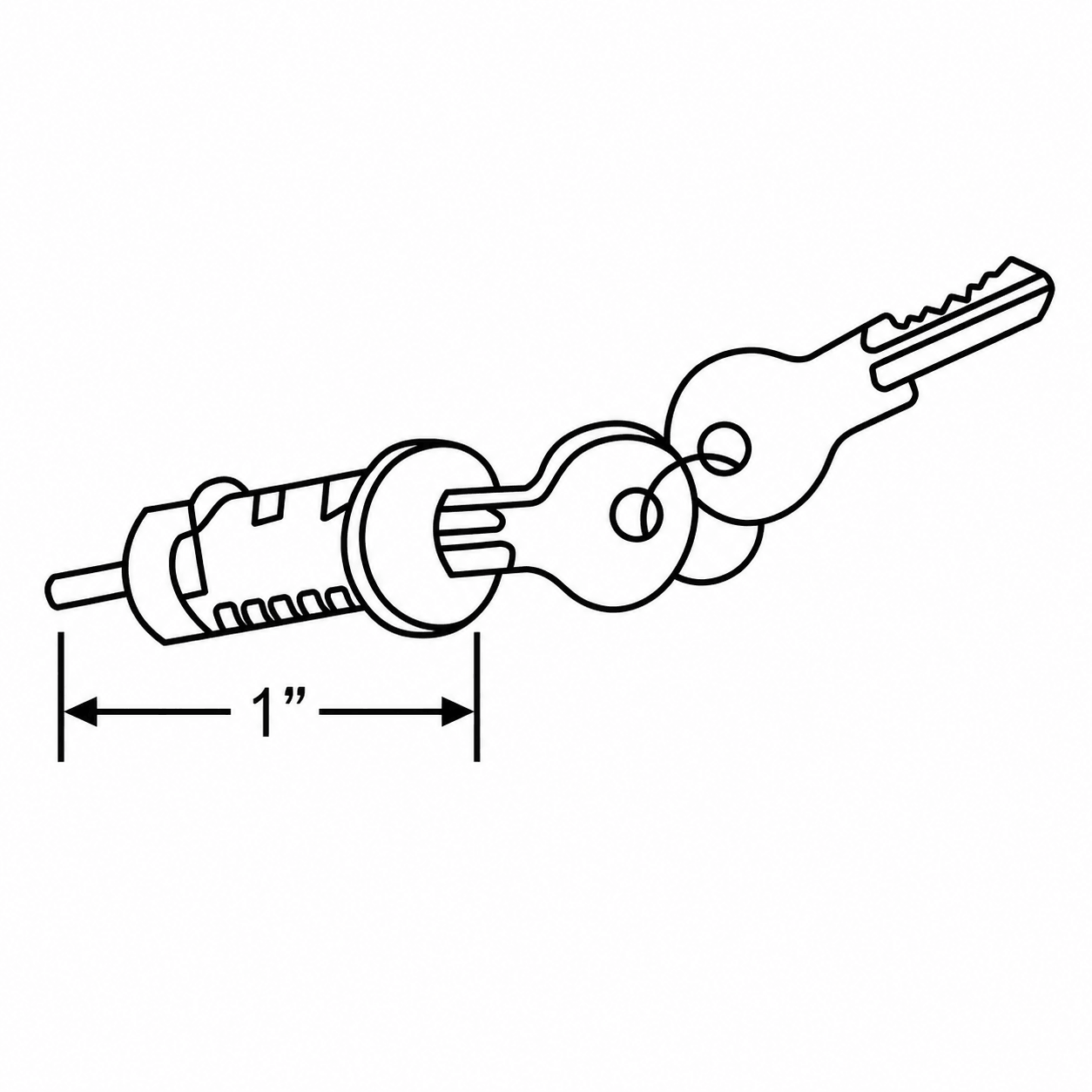 Key Cylinder for Sliding Glass Door - SDL-1301 - Sliding Glass Door Key Cylinders