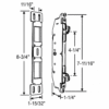 Two-Point Sliding Glass Door Mortise Lock with White Strike & Screws - SDL-1331 - Sliding Glass Door Mortise Locks