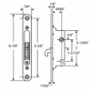Sliding Glass Door Deadlatch Assembly - 45° with 5-3/8” Hole Center Faceplate - SDL-1332 - Sliding Glass Door Mortise Locks
