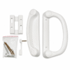 Silverline Patio Door Handle Set – 3 ¹⁵⁄₁₆" Screw Spacing – SDH-1265 – Sliding Glass Door Handle - White
