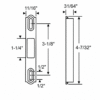 AMESBURY TRUTH - Offset Single Mortise Keeper - SDK-1512 - Sliding Glass Door Keepers