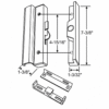 Surface Mount Patio Door Handle Assembly – 4 ¹⁵⁄₁₆" Screw Spacing – SDH-1233 – Sliding Glass Door Handle