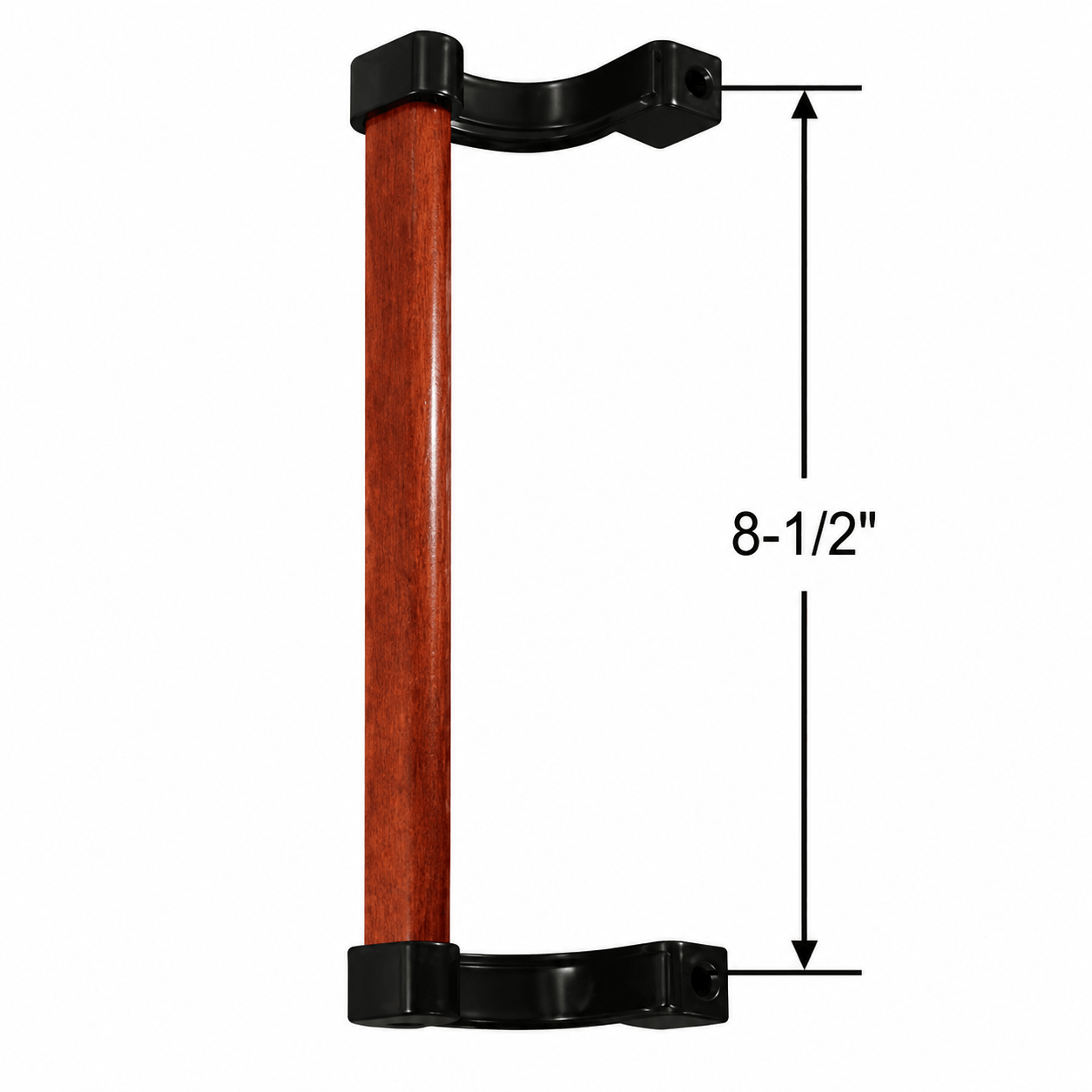 Capitol Patio Door Handle with Black Brackets - 8-1/2” Screw Spacing – SDH-1226 – Sliding Glass Door Handle